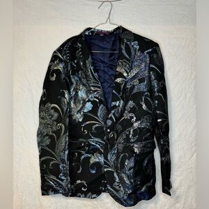 MOGU Mens Slim Fit Blazer, blue